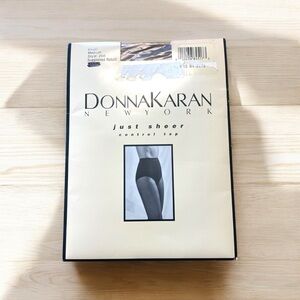 DONNA KARAN NEW YORK JUST SHEER KHAKI CONTROL TOP PANTYHOSE